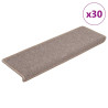 Alfombrilla escalera 30 uds 65x21x4 cm marrón claro 1