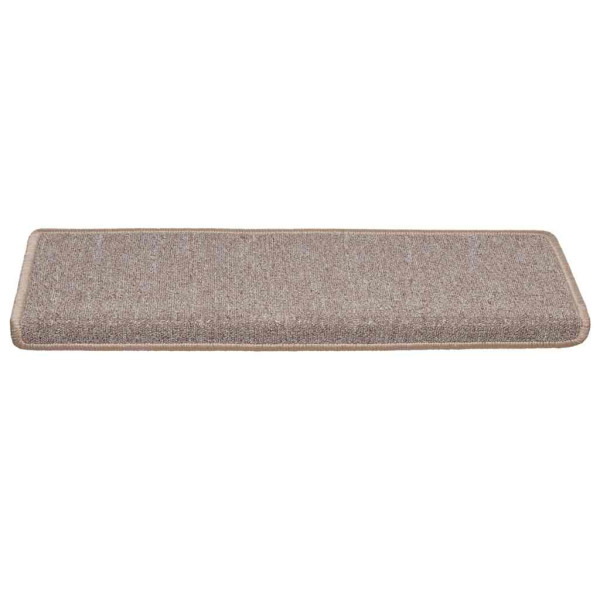 Tapetes de escadas 30 pcs 65x21x4 cm castanho-claro M 3