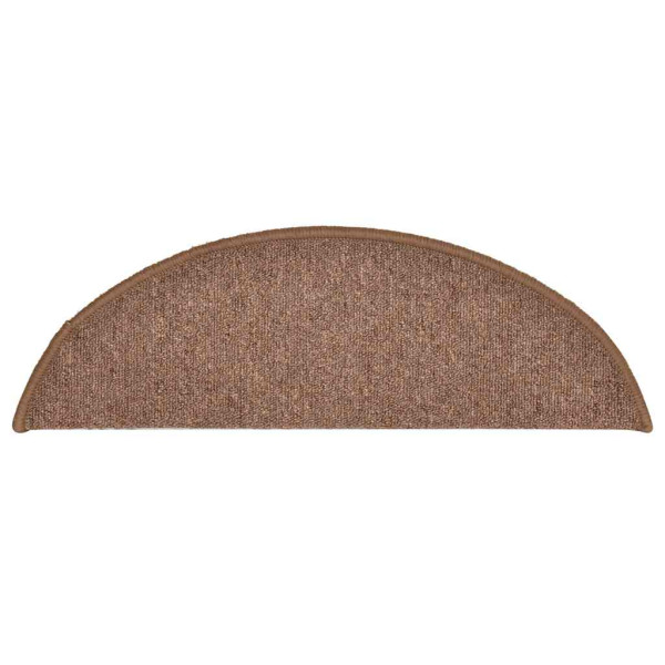 Alfombrilla escalera 30 uds marrón 56x17x3 cm M 4