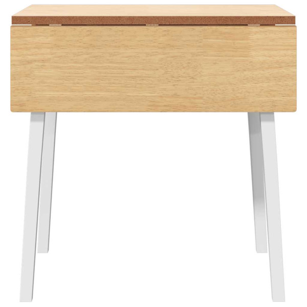 Mesa de comedor de madera maciza de caucho blanco M 5