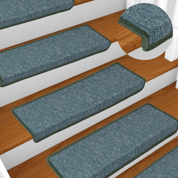 Tapetes de escadas 30 pcs 65x21x4 cm verde M 5