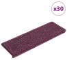 Alfombrilla escalera 30 uds 65x21x4 cm morado oscuro 1
