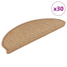 Alfombra autoadhesiva escalera sisal 30 uds 65x21x4 cm sisal 1