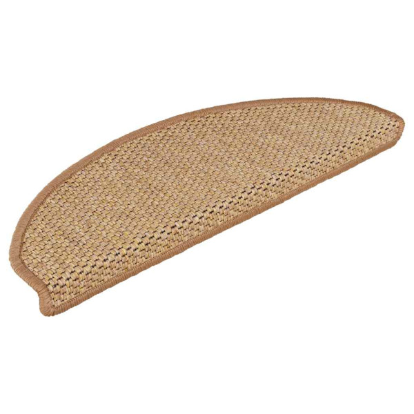 Tapete de escada de sisal autoadesivo 30 peças 65x21x4 cm sisal M 2