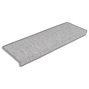 Alfombra autoadhesiva escalera sisal 30 uds 65x21x4 cm Platina H