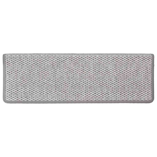 Alfombra autoadhesiva escalera sisal 30 uds 65x21x4 cm Platina M 5