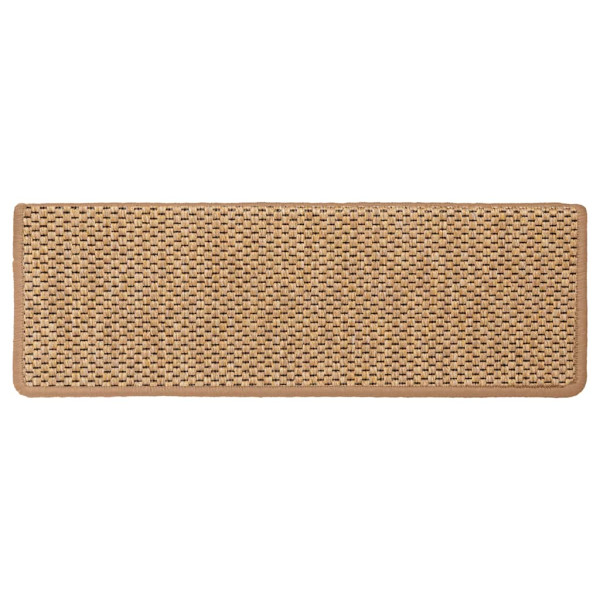 Tapete de escada de sisal autoadesivo 30 peças 65x21x4 cm Laranja M 5