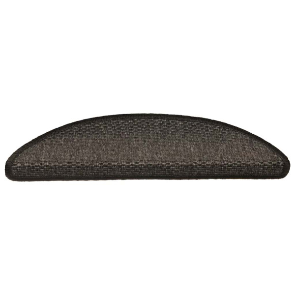 Tapetes escada adesivos aspeto sisal 30 pcs 56x17x3cm antracite M 3