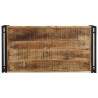 Mesa de centro de madera maciza de mango rugosa 100x50x35 cm 4