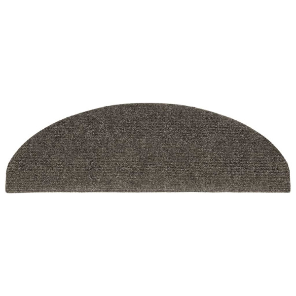 Tapetes de escada autoadesivos 20 peças 65x21x4 cm antracite meio redondo grande M 4