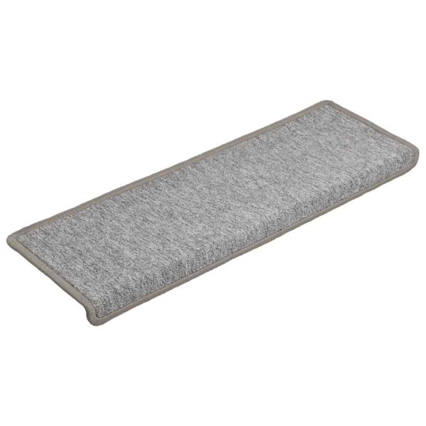 Alfombrilla escalera 30 uds 65x21x4 cm gris claro M 2