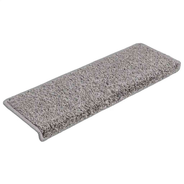 Alfombrilla escalera 30 uds 65x21x4 cm gris M 2