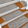 Alfombrilla escalera 30 uds 65x21x4 cm gris 5