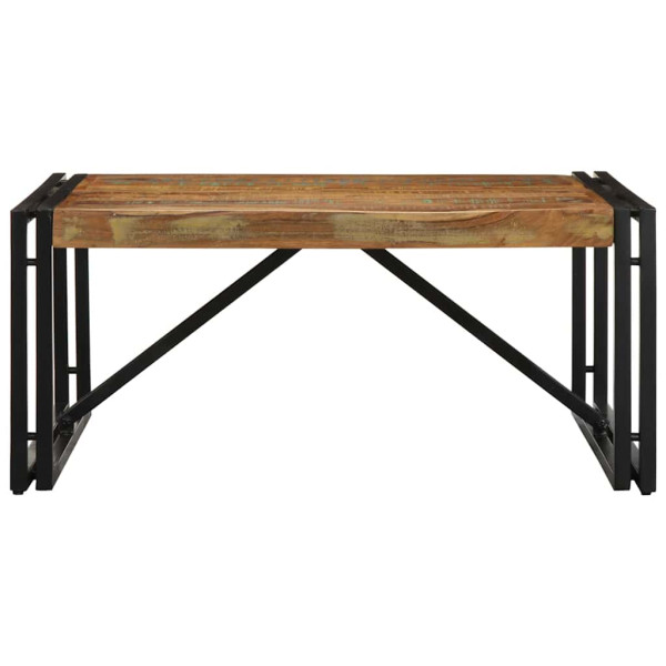 Mesa de centro multicor 80x80x35 cm madeira maciça recuperada M 2