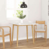 Dining Table Natural Solid Wood Rubber 3