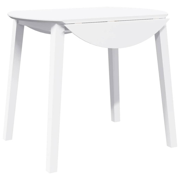 Mesa de comedor de madera maciza de caucho blanco M 2