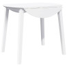 Mesa de comedor de madera maciza de caucho blanco 2