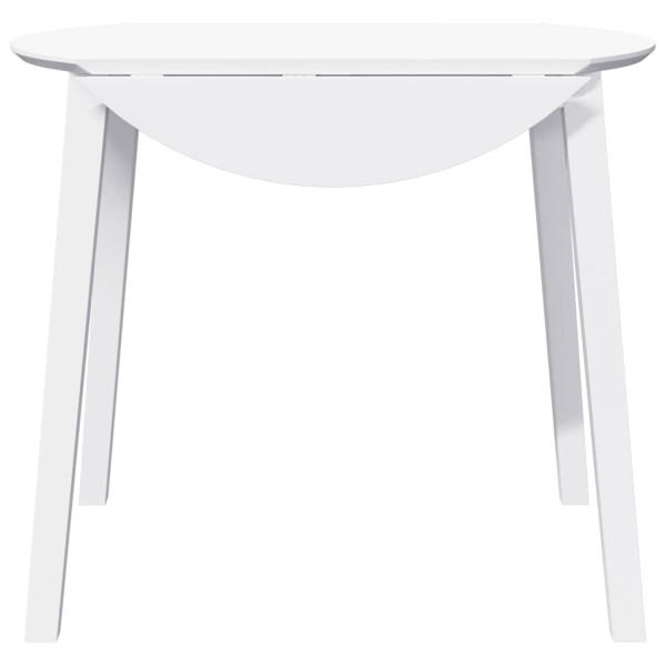 Mesa de comedor de madera maciza de caucho blanco M 5