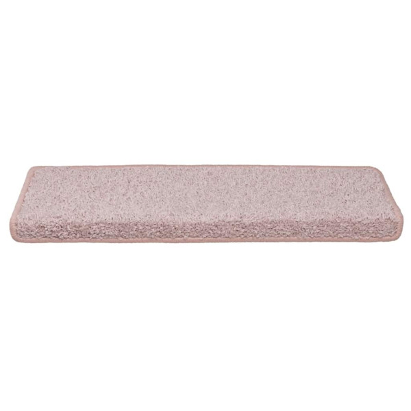 Tapetes de escadas 30 pcs 65x21x4 cm branco e rosa M 3