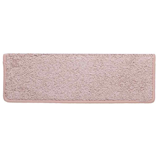 Tapetes de escadas 30 pcs 65x21x4 cm branco e rosa M 4