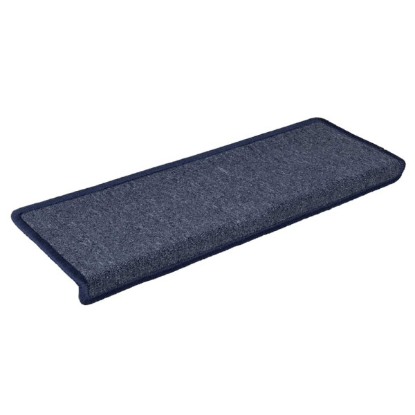Alfombrilla escalera 30 uds 65x21x4 cm Gris y azul M 2