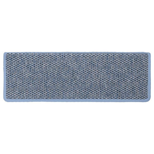 Alfombra autoadhesiva escalera sisal 30 uds 65x21x4 cm azul M 5