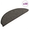 Tapetes escada adesivos aspeto sisal 30pcs 65x21x4 cm antracite 1