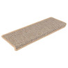 Alfombra autoadhesiva escalera sisal 30 uds beige claro 2