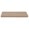 Tapetes escada adesivos aspeto sisal 30pcs 65x21x4cm bege-claro 3