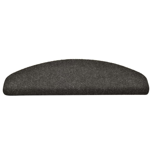 Tapetes de escada autoadesivos 30 peças 65x21x4 cm antracite semicircular grande M 3