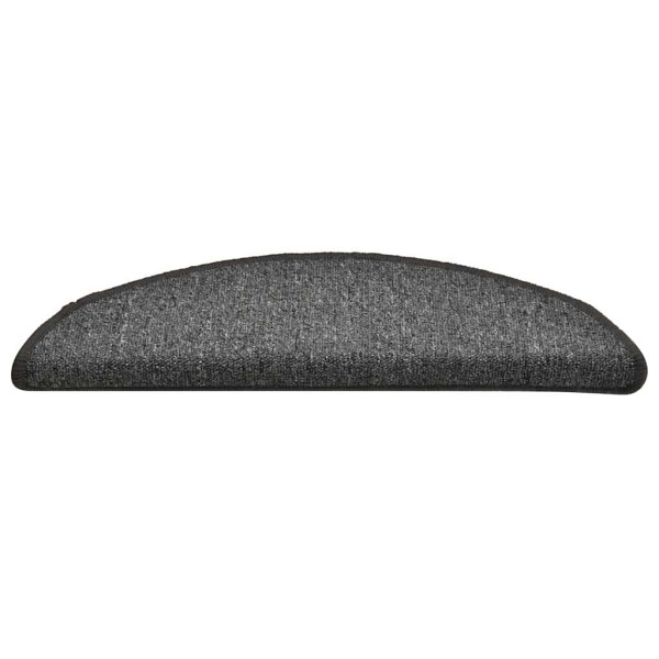 Alfombrilla escalera 30 uds gris oscuro 56x17x3 cm M 3