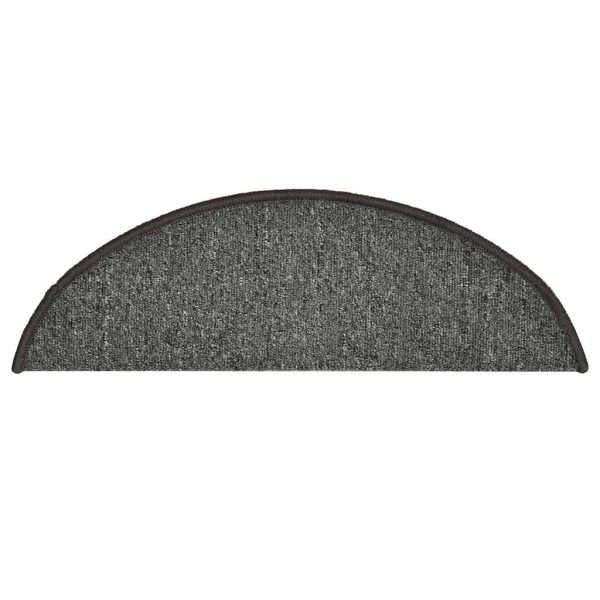 Tapetes de escada 30 pcs 56x17x3 cm cinzento escuro M 4