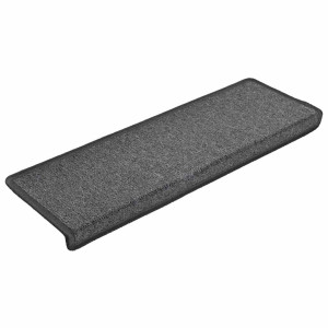 Tapetes de escadas 30 pcs 65x21x4 cm cinza-escuro H