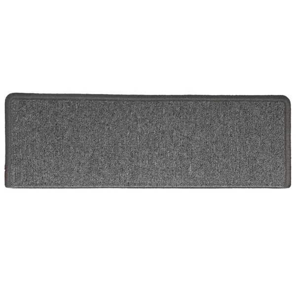 Alfombrilla escalera 30 uds 65x21x4 cm gris oscuro M 4