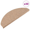 Alfombrilla autoadhesiva escalera 30 uds beige 65x22.5x3.5 cm 1