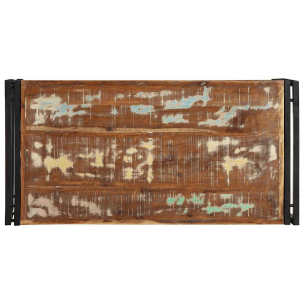 Mesa de centro multicolor 100x50x35 cm madera maciza reciclada M 4