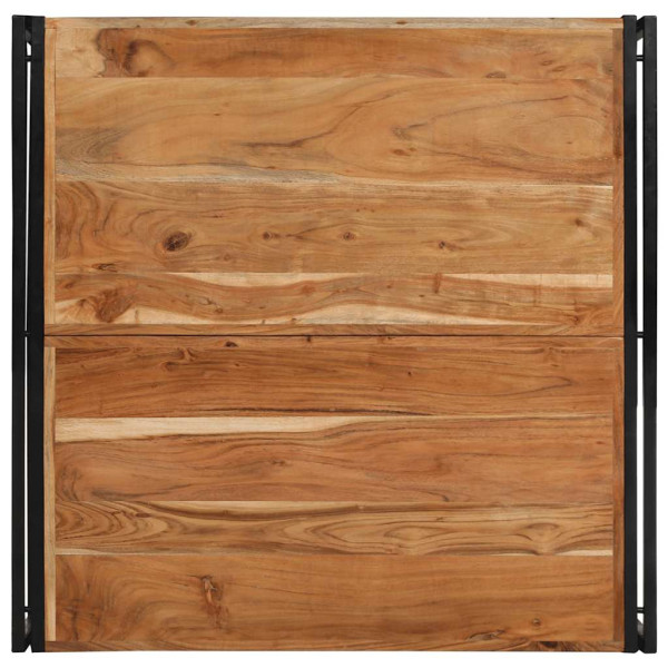 Mesa de centro 100x100x35 cm madera maciza acacia M 4