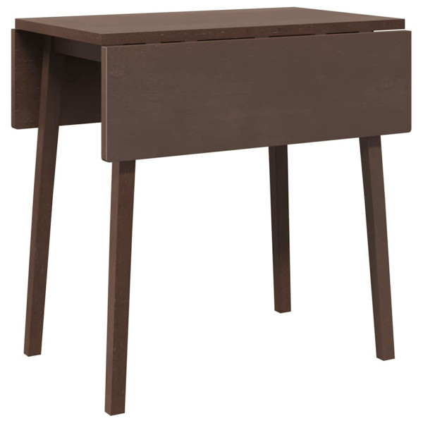 Mesa de comedor de madera maciza de caucho marrón M 2