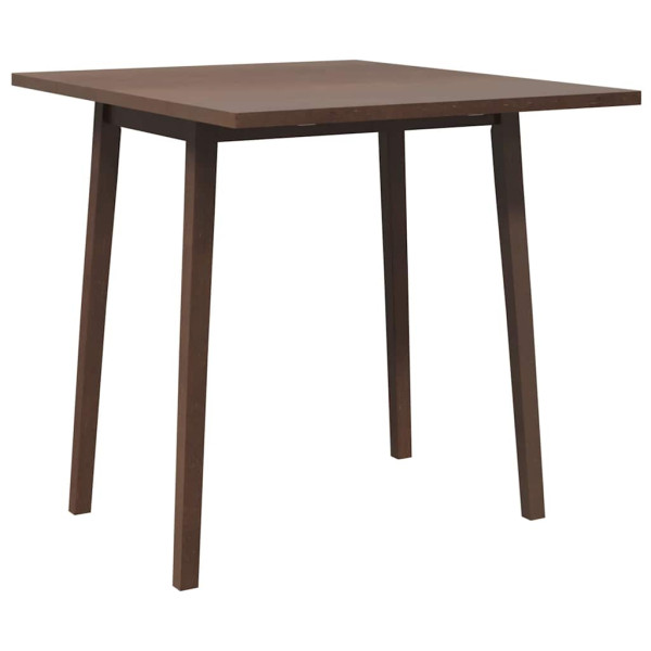Mesa de comedor de madera maciza de caucho marrón M 4