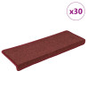 Alfombrilla escalera 30 uds 65x21x4 cm Rojo mate 1