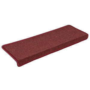 Alfombrilla escalera 30 uds 65x21x4 cm Rojo mate H