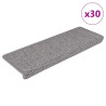 Alfombra autoadhesiva escalera sisal 30 uds 65x21x4 cm plateado 1