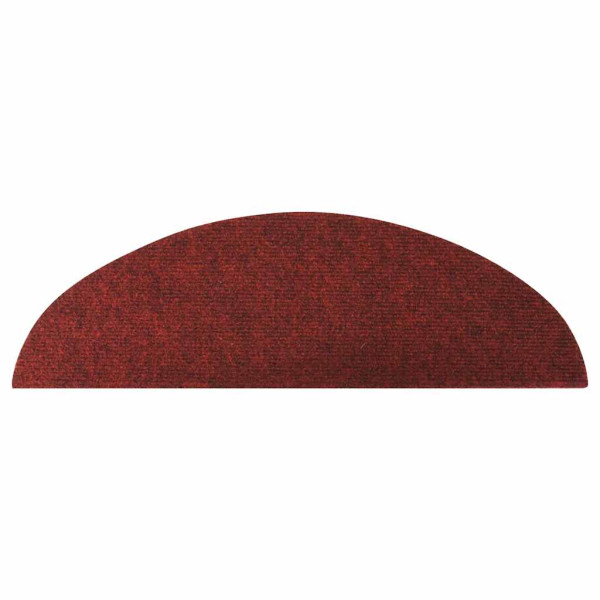 Alfombrilla autoadhesiva escalera 30 uds rojo 56x17x3 cm M 5