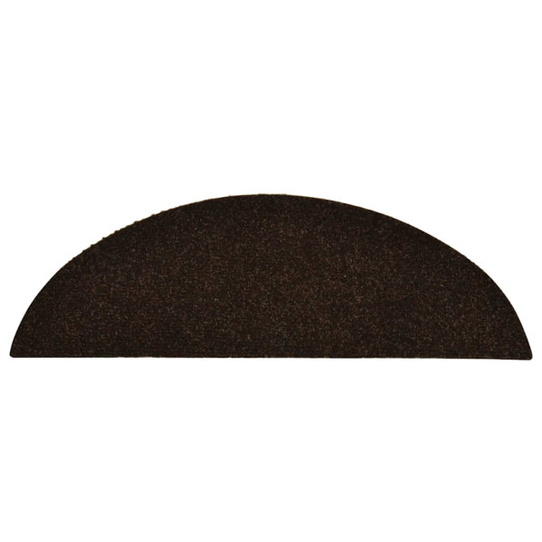 Tapetes de escada autoadesivos 30 peças 56x17x3 cm marrom meia-lua M 4