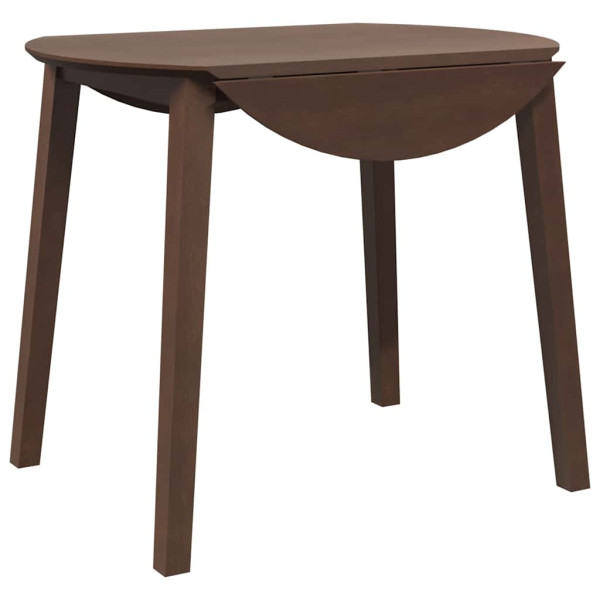 Mesa de comedor de madera maciza de caucho marrón M 2