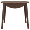 Mesa de comedor de madera maciza de caucho marrón 5