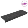 Alfombrilla autoadhesiva escalera 30 uds antracita 65x21x4 cm 1