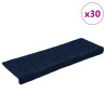 Alfombrilla autoadhesiva escalera 30 uds azul marino 65x21x4 cm 1