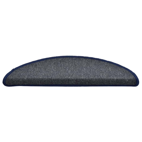 Alfombrilla escalera 30 uds gris oscuro y azul 56x17x3 cm M 3