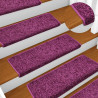 Alfombrilla escalera 30 uds 65x21x4 cm violeta 5